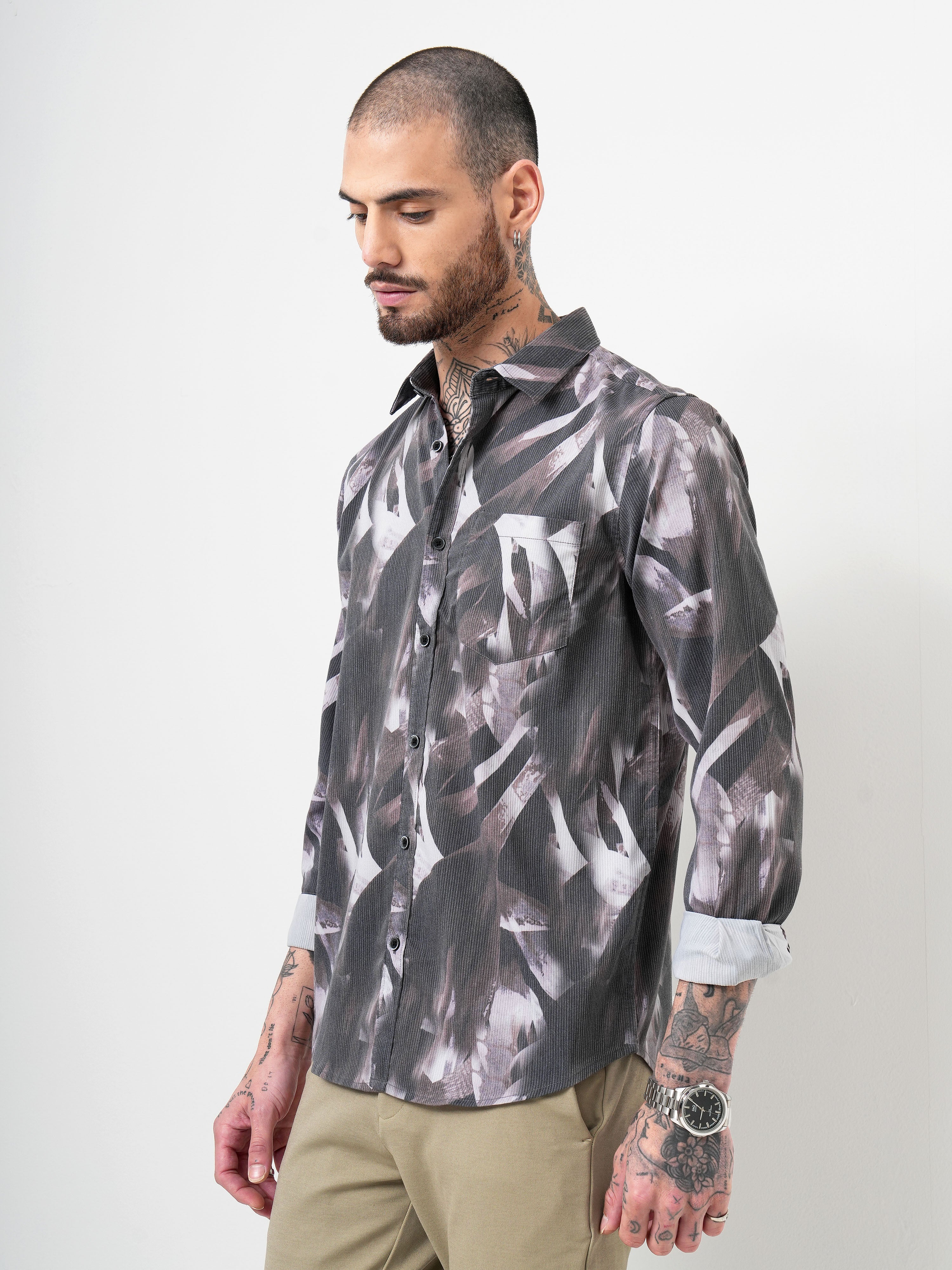 ABSTRACT PRINT REGULAR FIT SHIRT