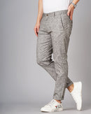 Heathered Slim Fit Flat-Front Chinos