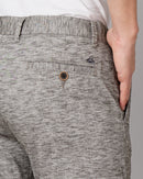 Heathered Slim Fit Flat-Front Chinos