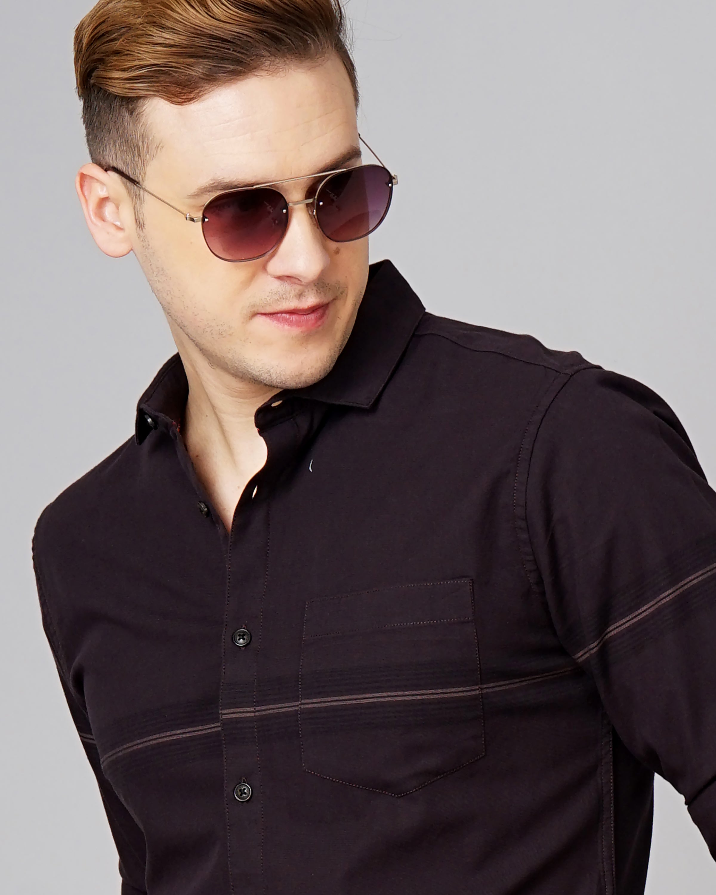 MEN'S PLACEMENT STRIPES SHIRT