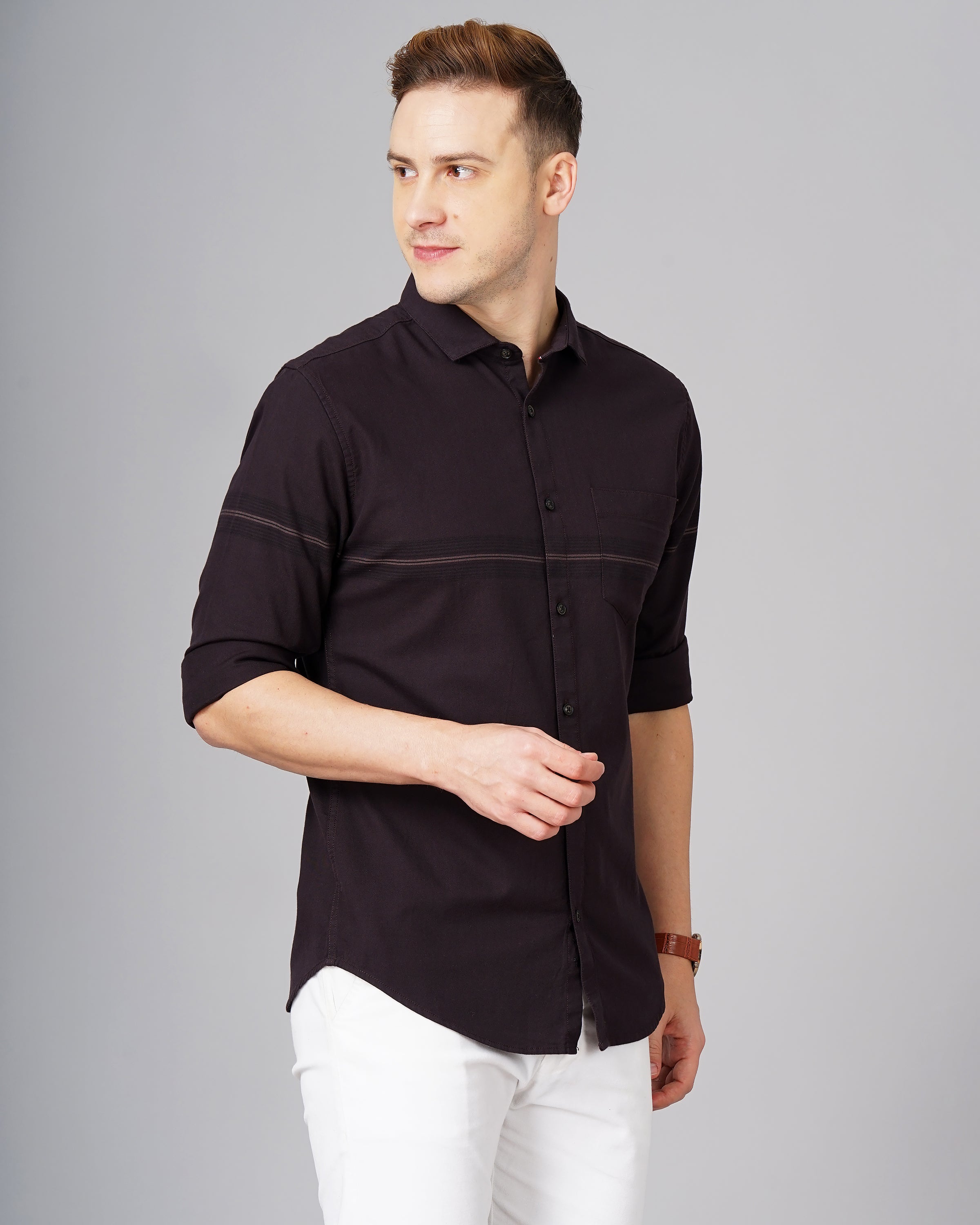 MEN'S PLACEMENT STRIPES SHIRT