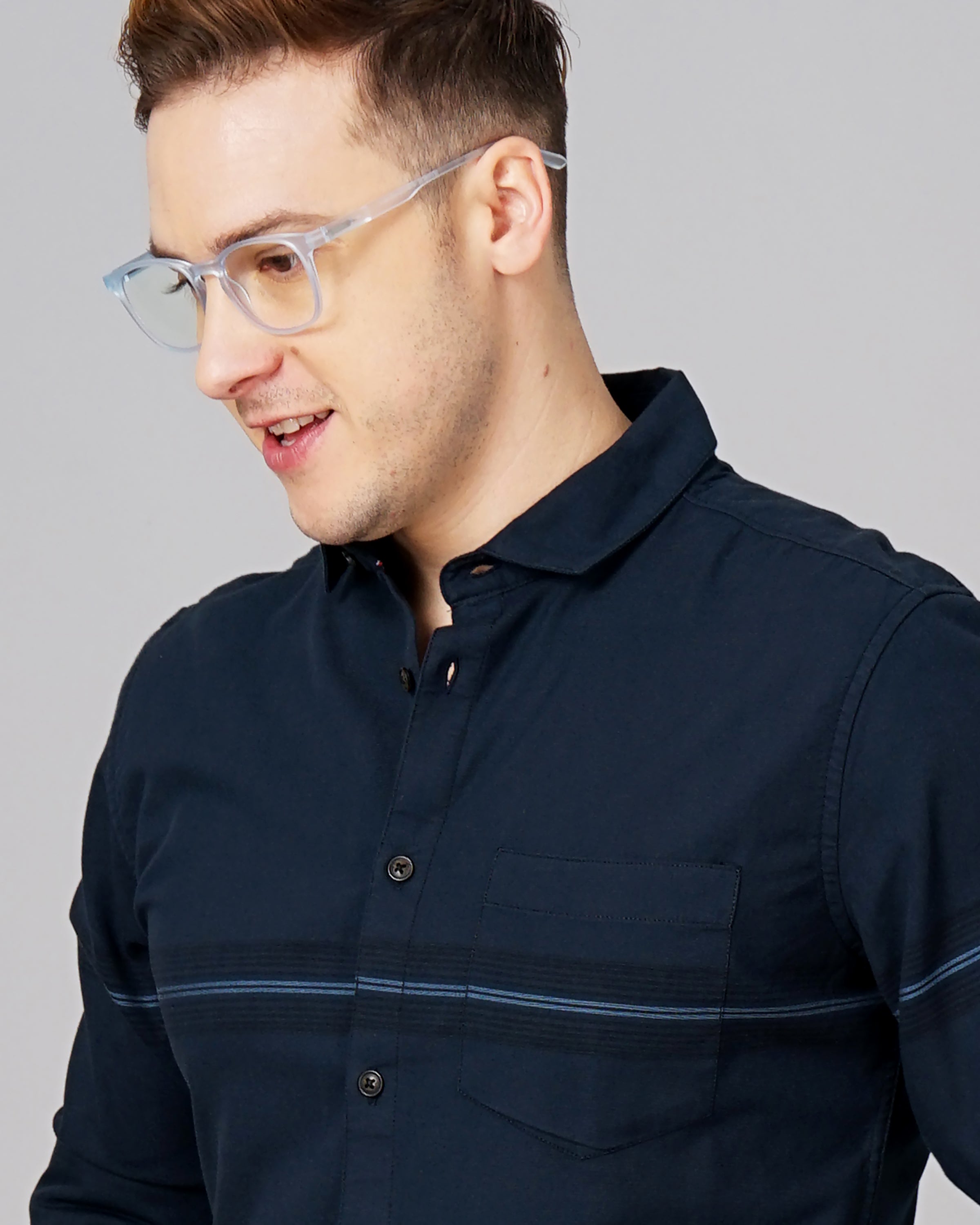 MEN'S PLACEMENT STRIPES SHIRT