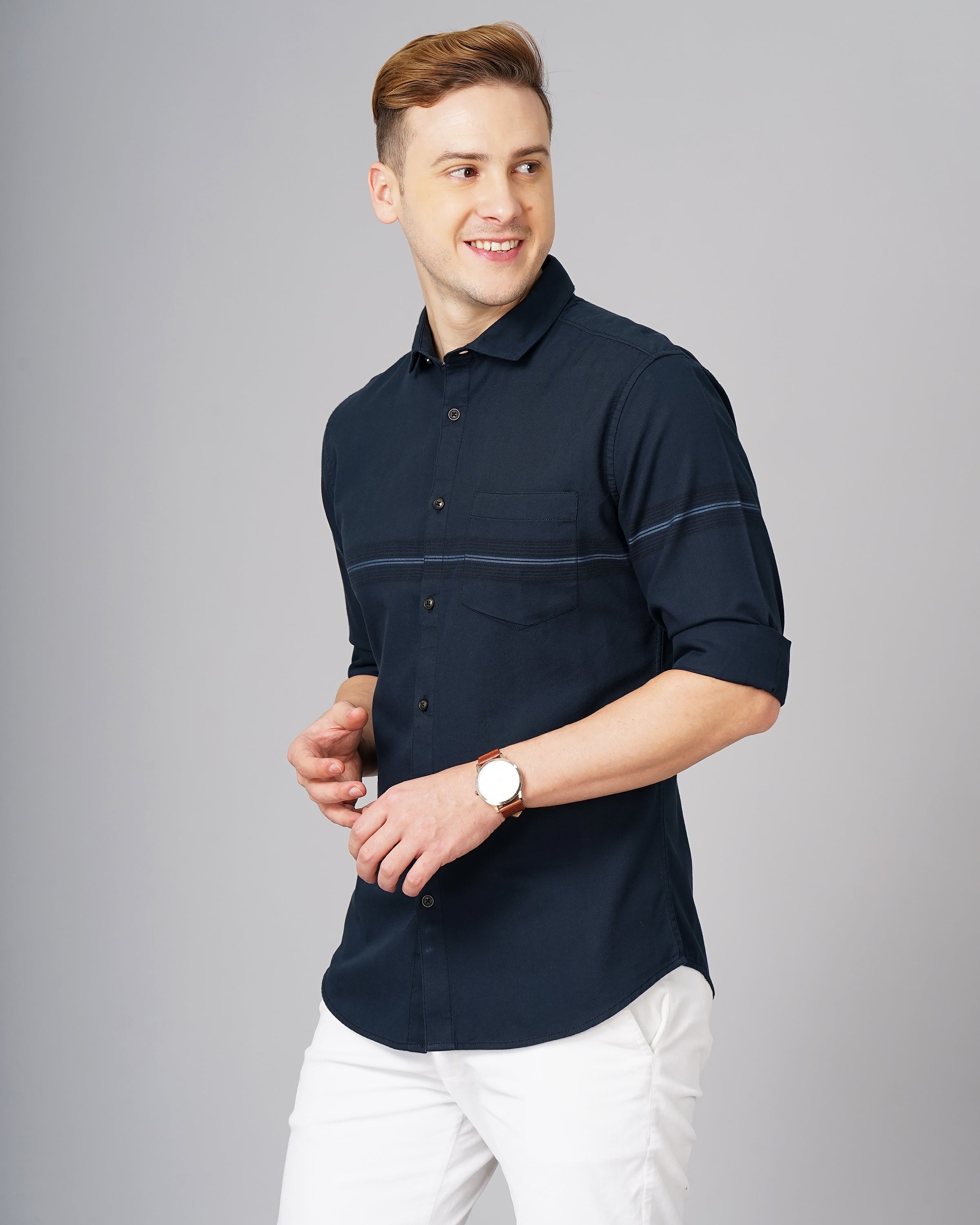 MEN'S PLACEMENT STRIPES SHIRT