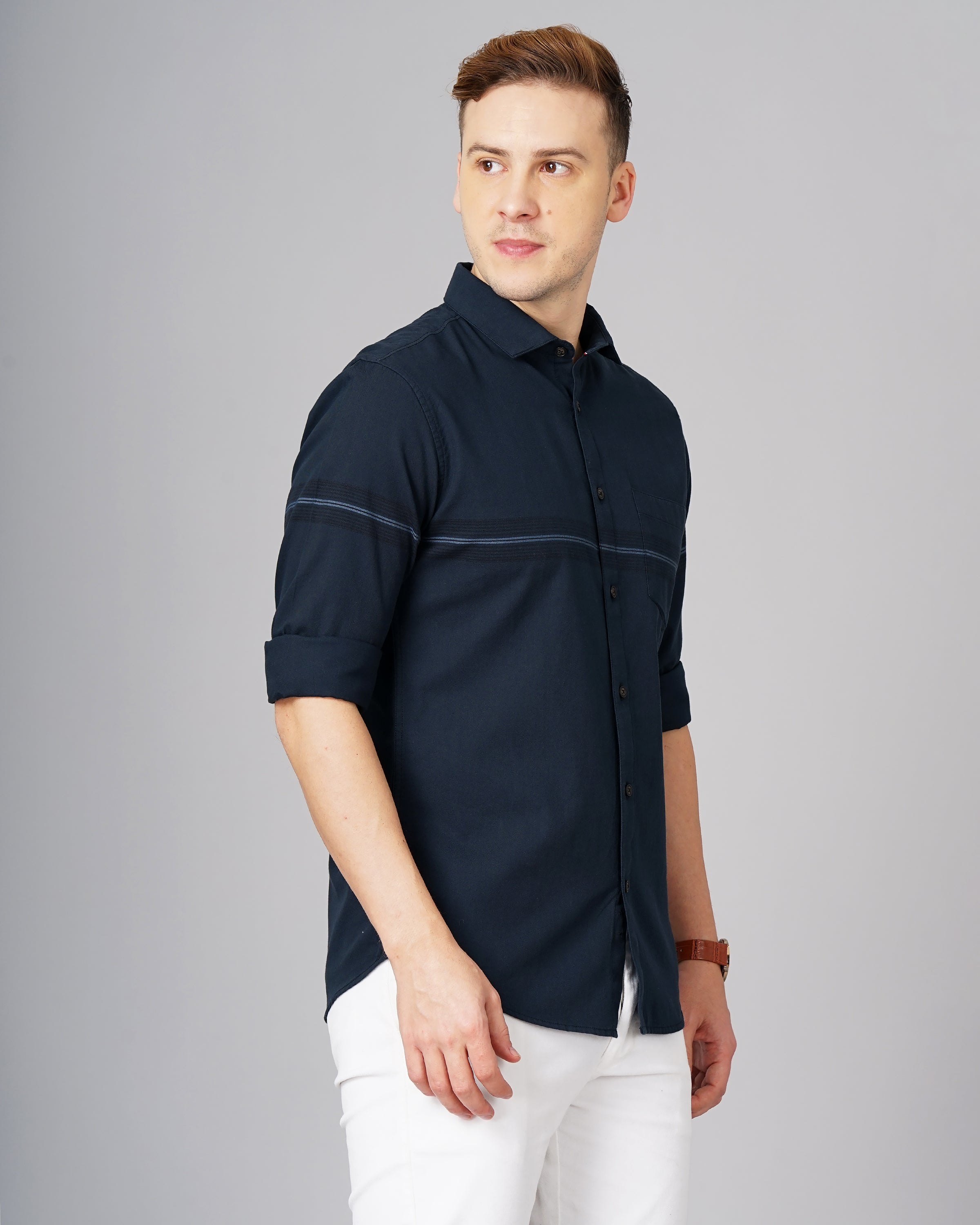 MEN'S PLACEMENT STRIPES SHIRT