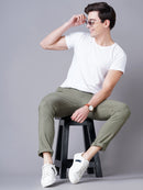 SLIM FIT FLAT-FRONT TROUSERS WITH INSERT POCKETS