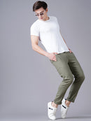 SLIM FIT FLAT-FRONT TROUSERS WITH INSERT POCKETS
