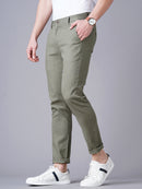 SLIM FIT FLAT-FRONT TROUSERS WITH INSERT POCKETS