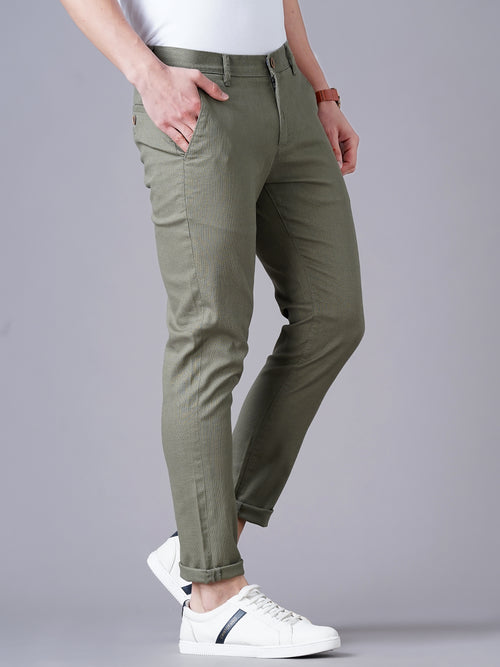 SLIM FIT FLAT-FRONT TROUSERS WITH INSERT POCKETS