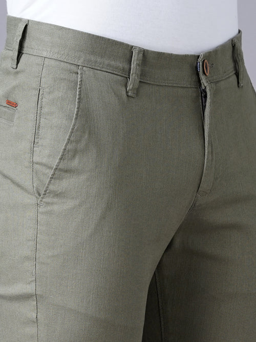 SLIM FIT FLAT-FRONT TROUSERS WITH INSERT POCKETS
