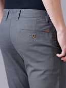 SLIM FIT FLAT-FRONT TROUSERS WITH INSERT POCKETS