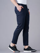 SLIM FIT FLAT-FRONT TROUSERS WITH INSERT POCKETS