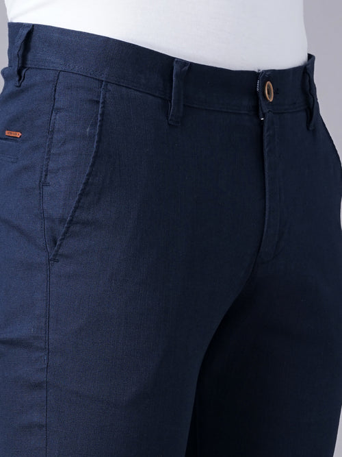 SLIM FIT FLAT-FRONT TROUSERS WITH INSERT POCKETS