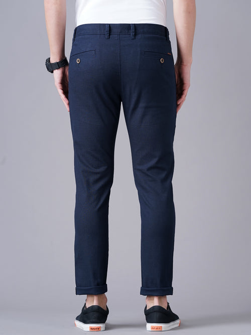 SLIM FIT FLAT-FRONT TROUSERS WITH INSERT POCKETS