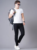 SLIM FIT FLAT-FRONT TROUSERS WITH INSERT POCKETS