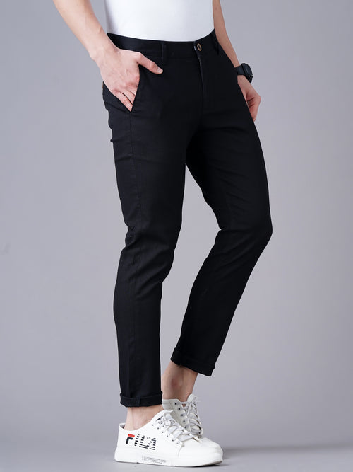 SLIM FIT FLAT-FRONT TROUSERS WITH INSERT POCKETS