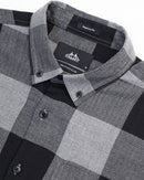 Men Standard Button-Down Collar Gingham Checked Cotton Casual Shirt