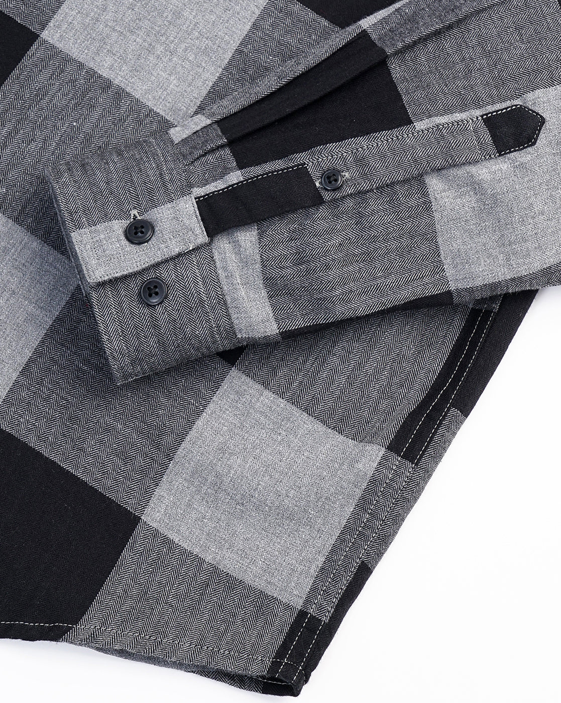 Men Standard Button-Down Collar Gingham Checked Cotton Casual Shirt