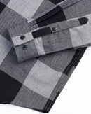 Men Standard Button-Down Collar Gingham Checked Cotton Casual Shirt