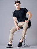 SLIM FIT FLAT-FRONT TROUSERS WITH INSERT POCKETS