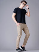 SLIM FIT FLAT-FRONT TROUSERS WITH INSERT POCKETS