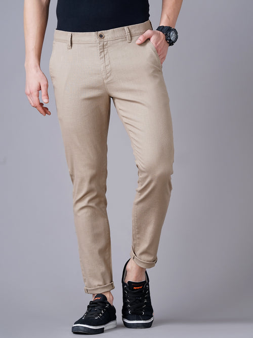 SLIM FIT FLAT-FRONT TROUSERS WITH INSERT POCKETS