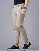 SLIM FIT FLAT-FRONT TROUSERS WITH INSERT POCKETS