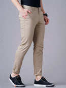 SLIM FIT FLAT-FRONT TROUSERS WITH INSERT POCKETS