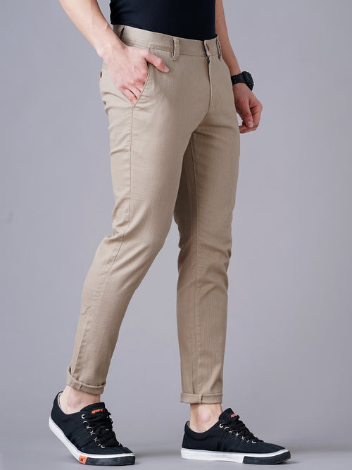 SLIM FIT FLAT-FRONT TROUSERS WITH INSERT POCKETS