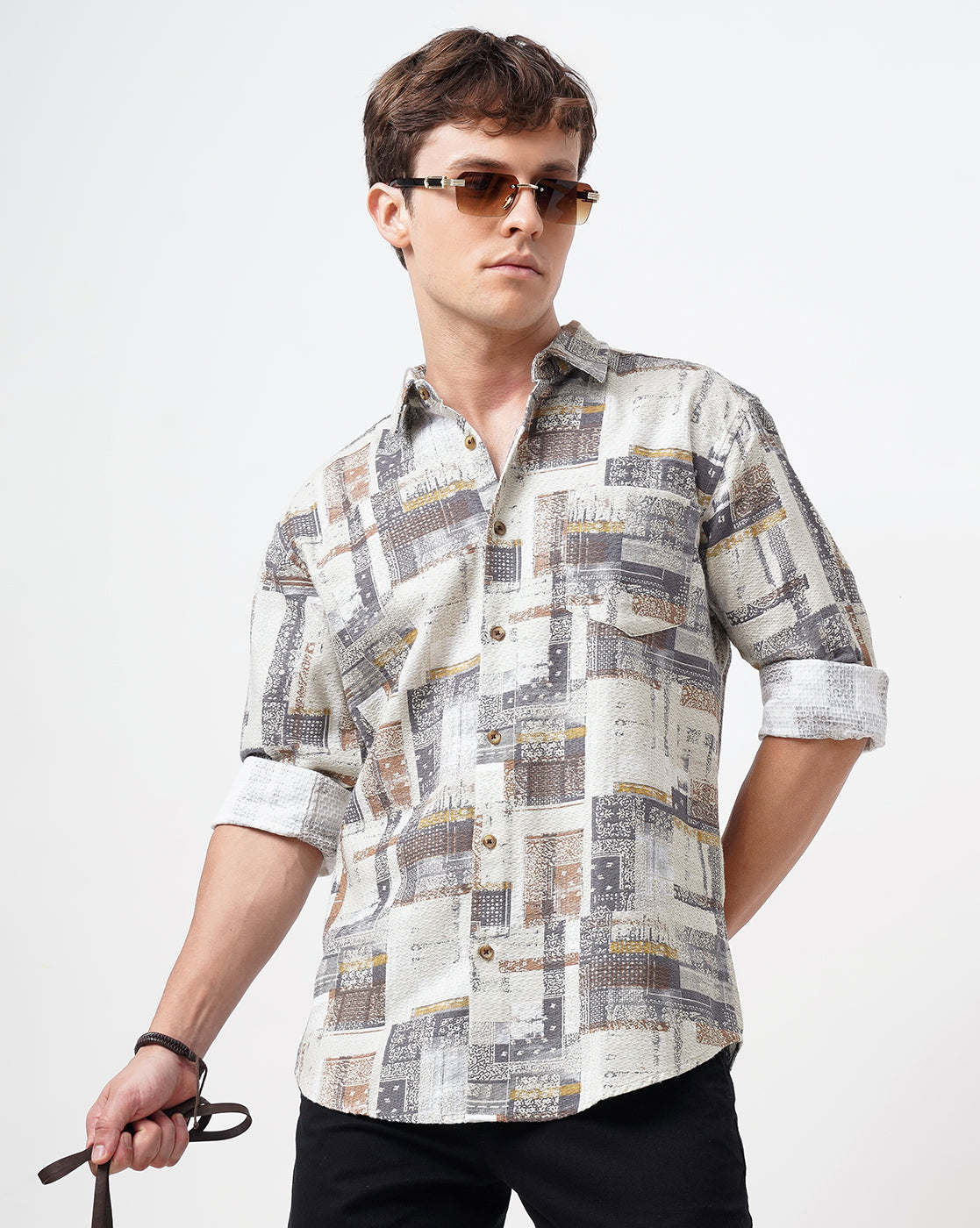 ABSTRACT PRINT  SHIRT