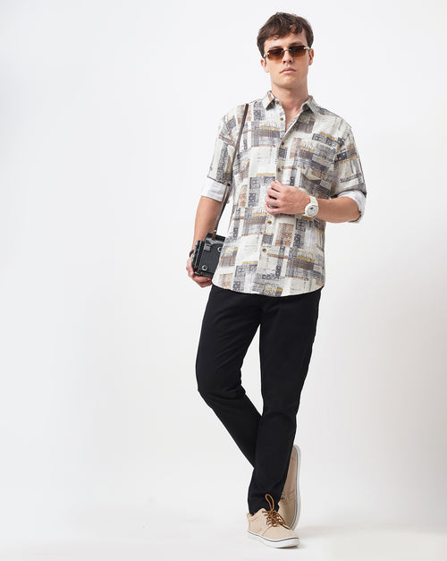 ABSTRACT PRINT  SHIRT