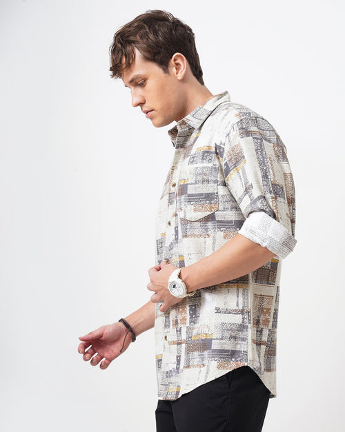 ABSTRACT PRINT  SHIRT