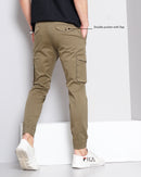 Solid Men's Cargo Joggers
