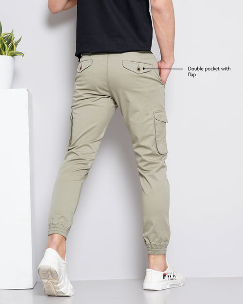 Solid Men's Cargo Joggers