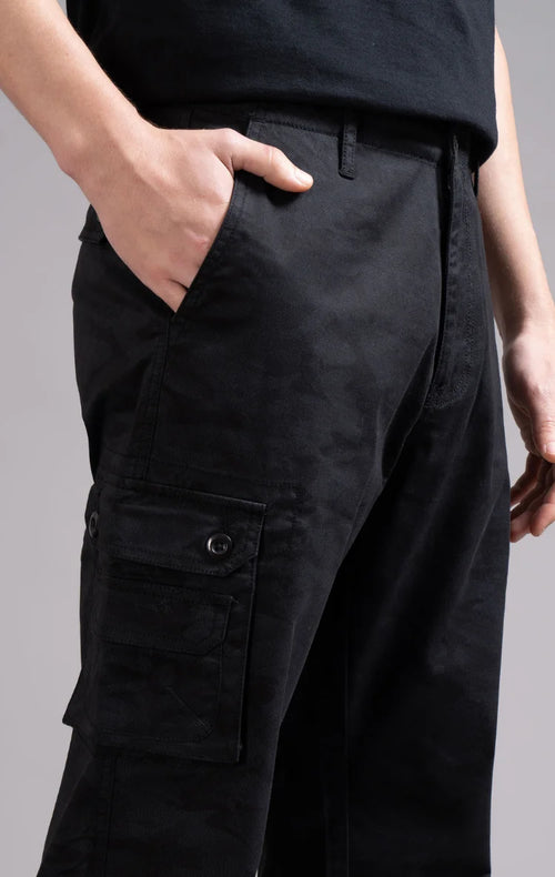 Men's Relaxed Fit Camoflaugue Print Cargo Trouser