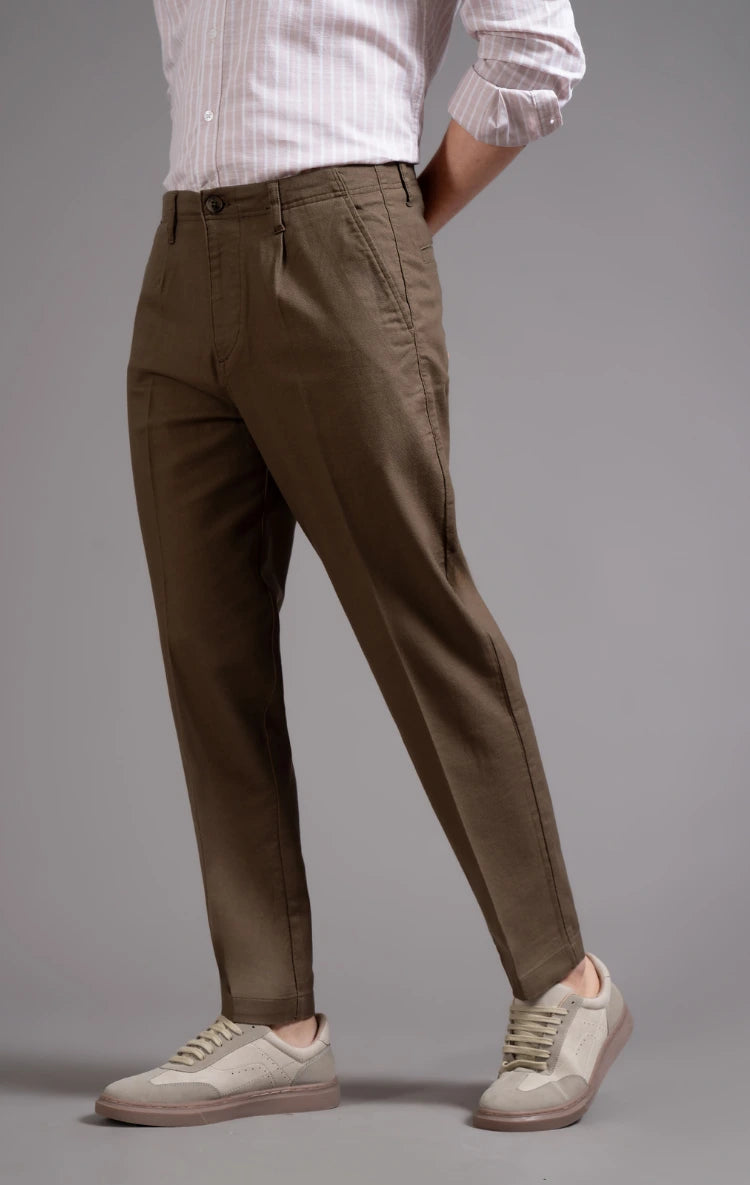 Men's Single Pleated Regular Fit Trouser
