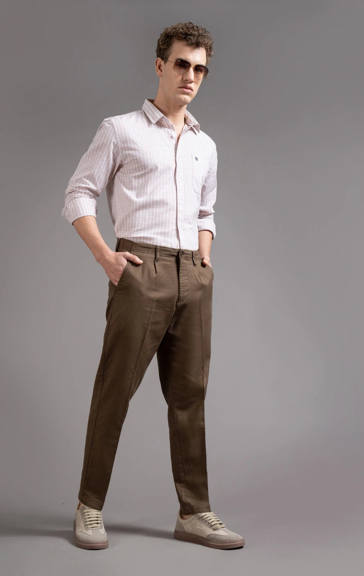 Men's Single Pleated Regular Fit Trouser