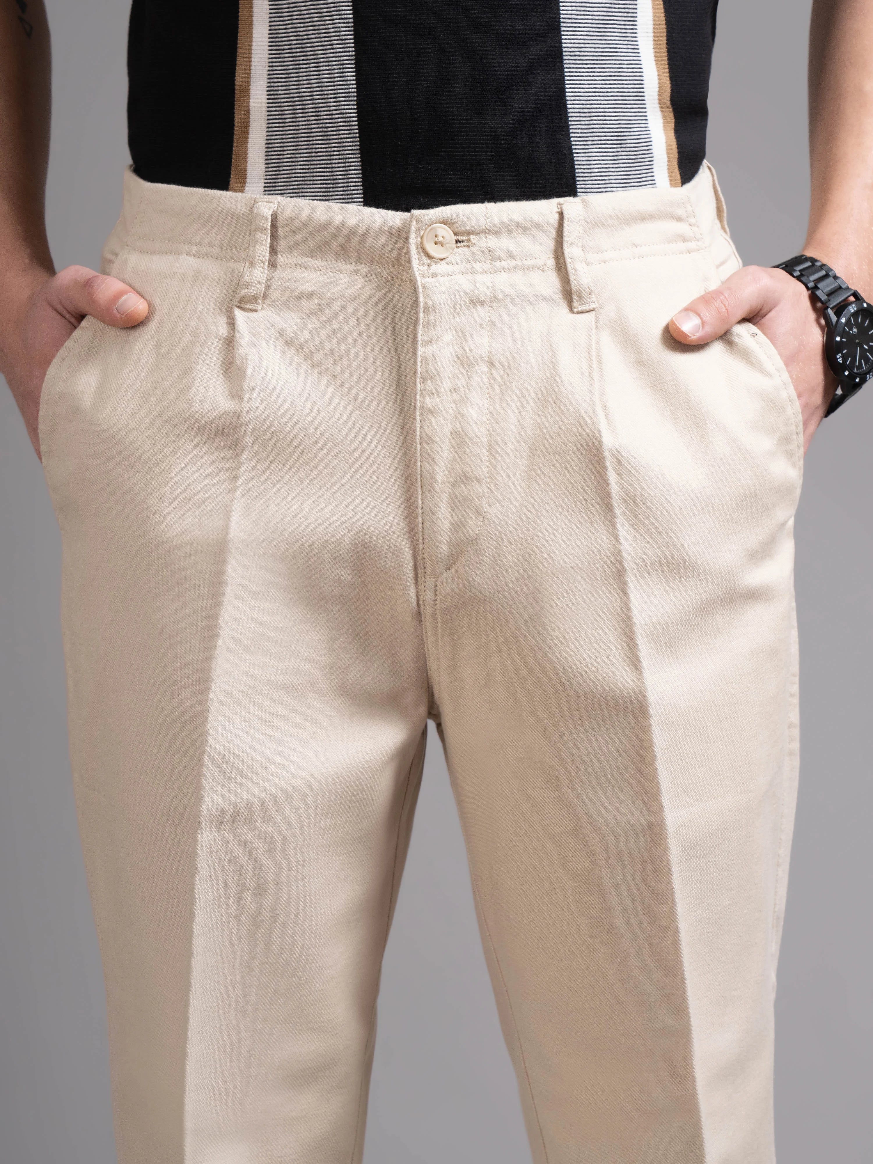 Men's Single Pleated Regular Fit Trouser