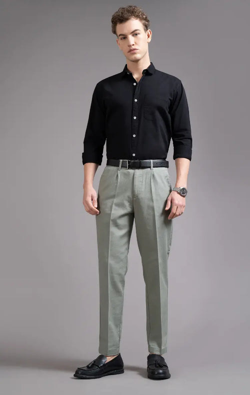 Men's Single Pleated Regular Fit Trouser