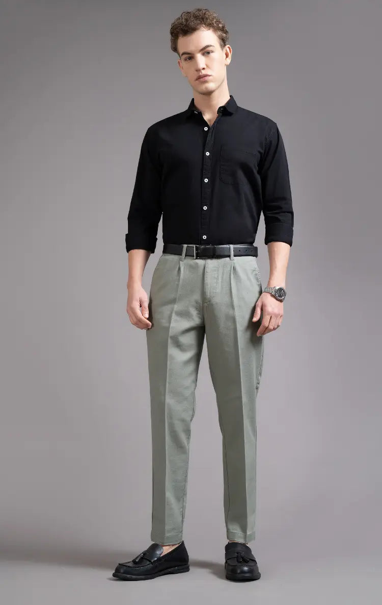 Men's Single Pleated Regular Fit Trouser