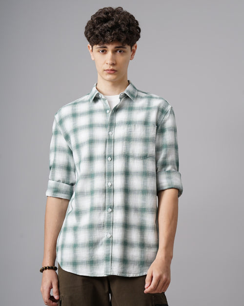 Men Smart Tartan Checks Checked Casual Shirt