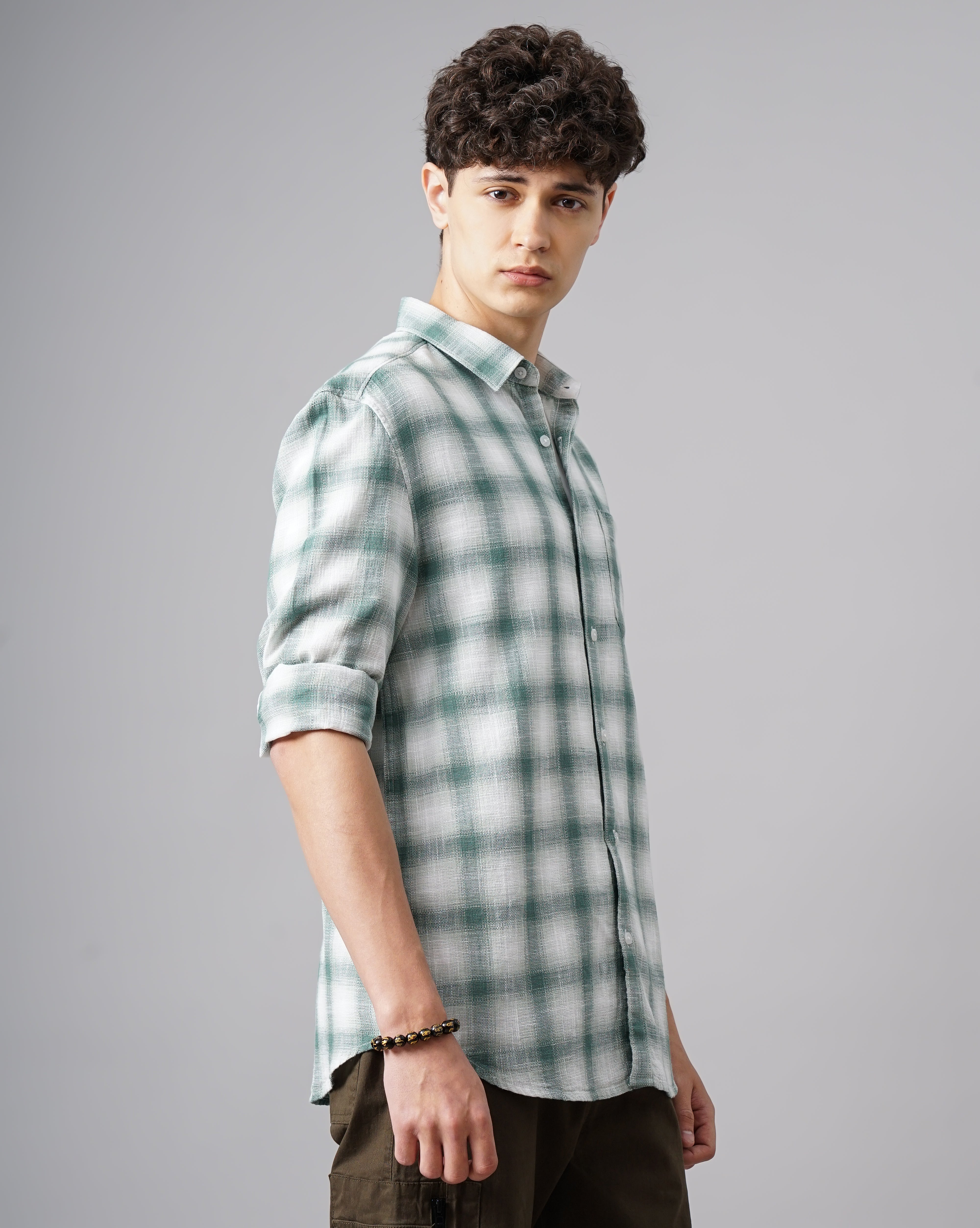 Men Smart Tartan Checks Checked Casual Shirt