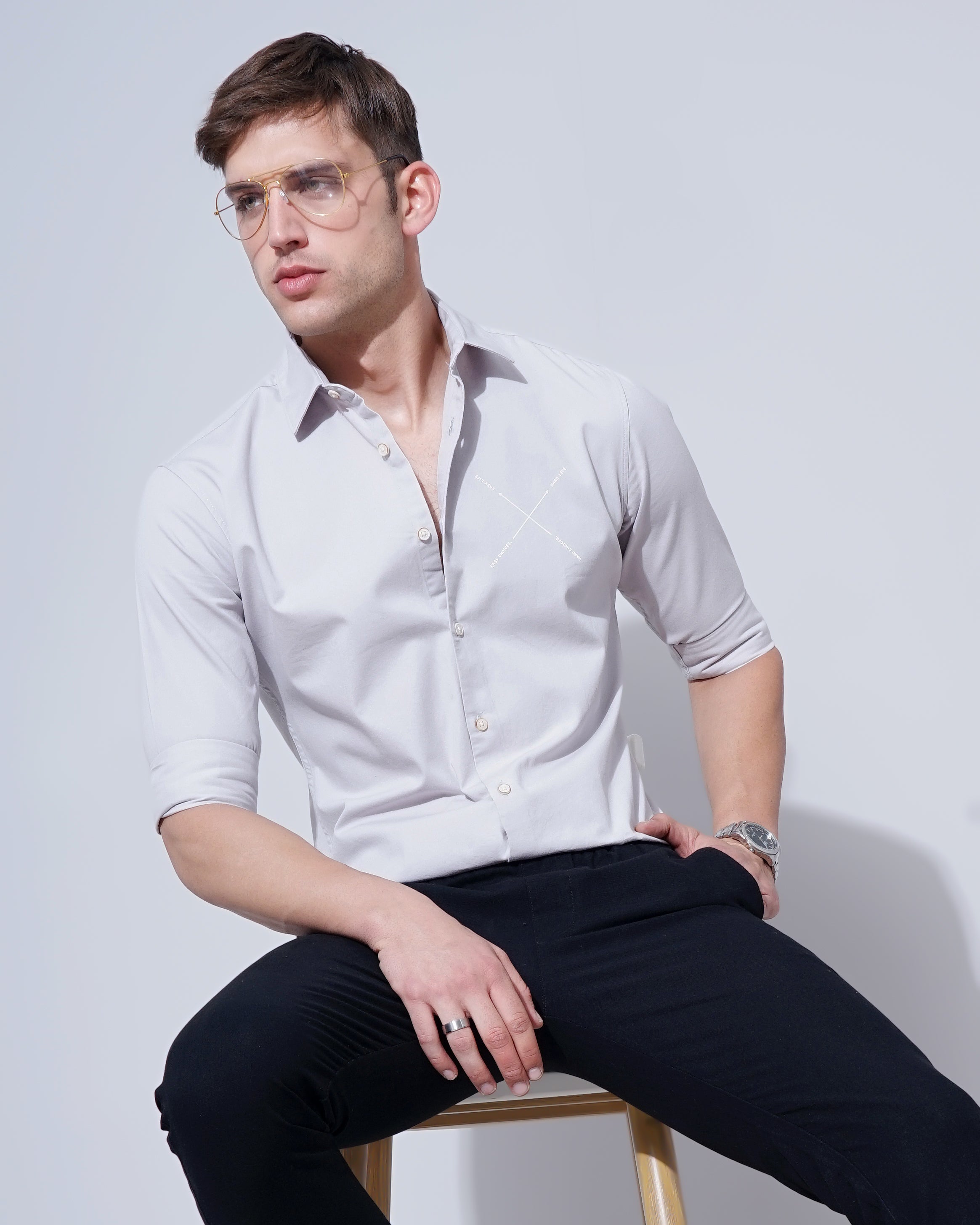Men's Solid Casual Shirt