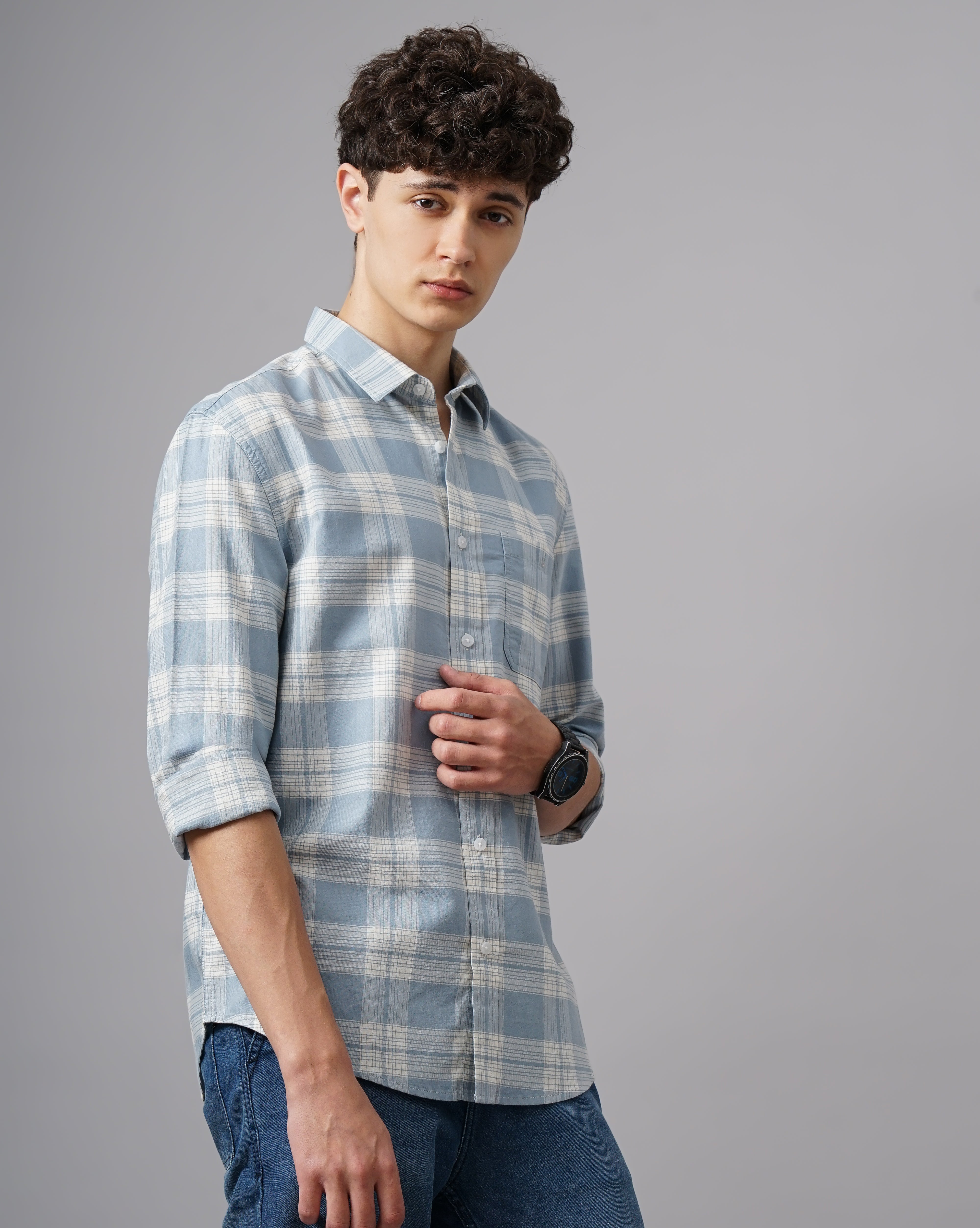 Men Standard Tartan Checks Opaque Checked Casual Shirt
