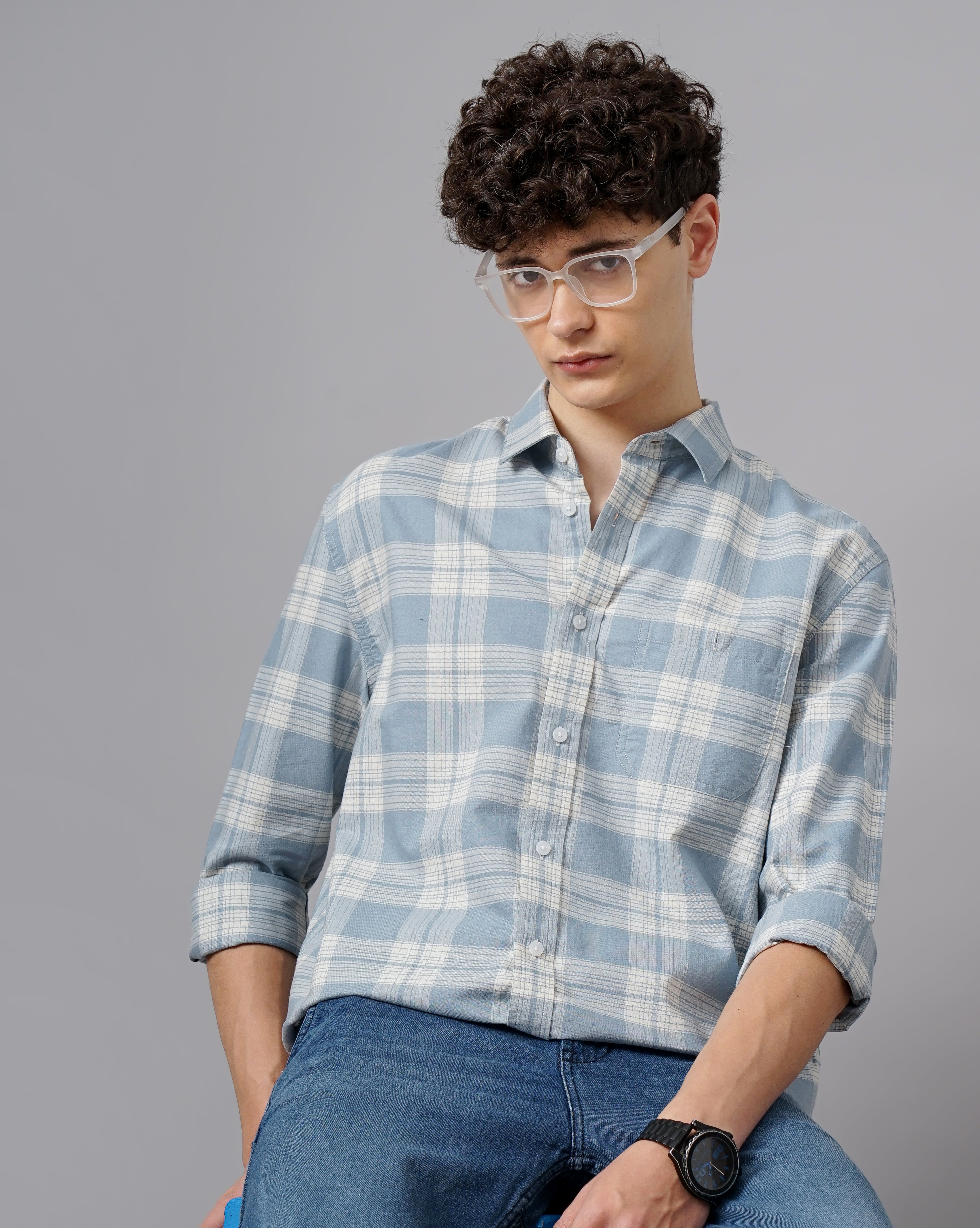 Men Standard Tartan Checks Opaque Checked Casual Shirt