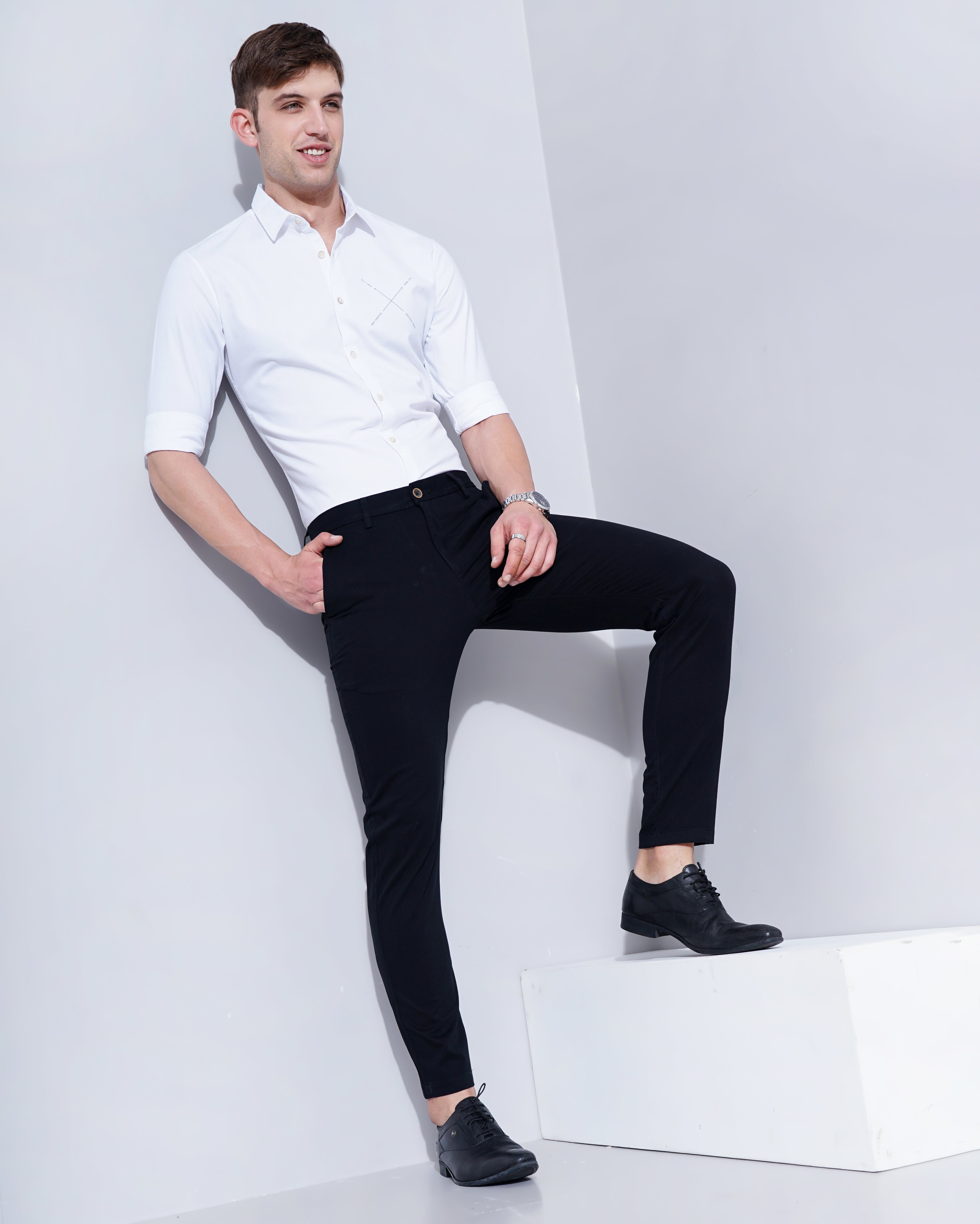 Slim Fit Flat-Front Chinos