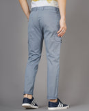 Mens Smart Regular Fit Low-Rise Cotton Cargos Trousers