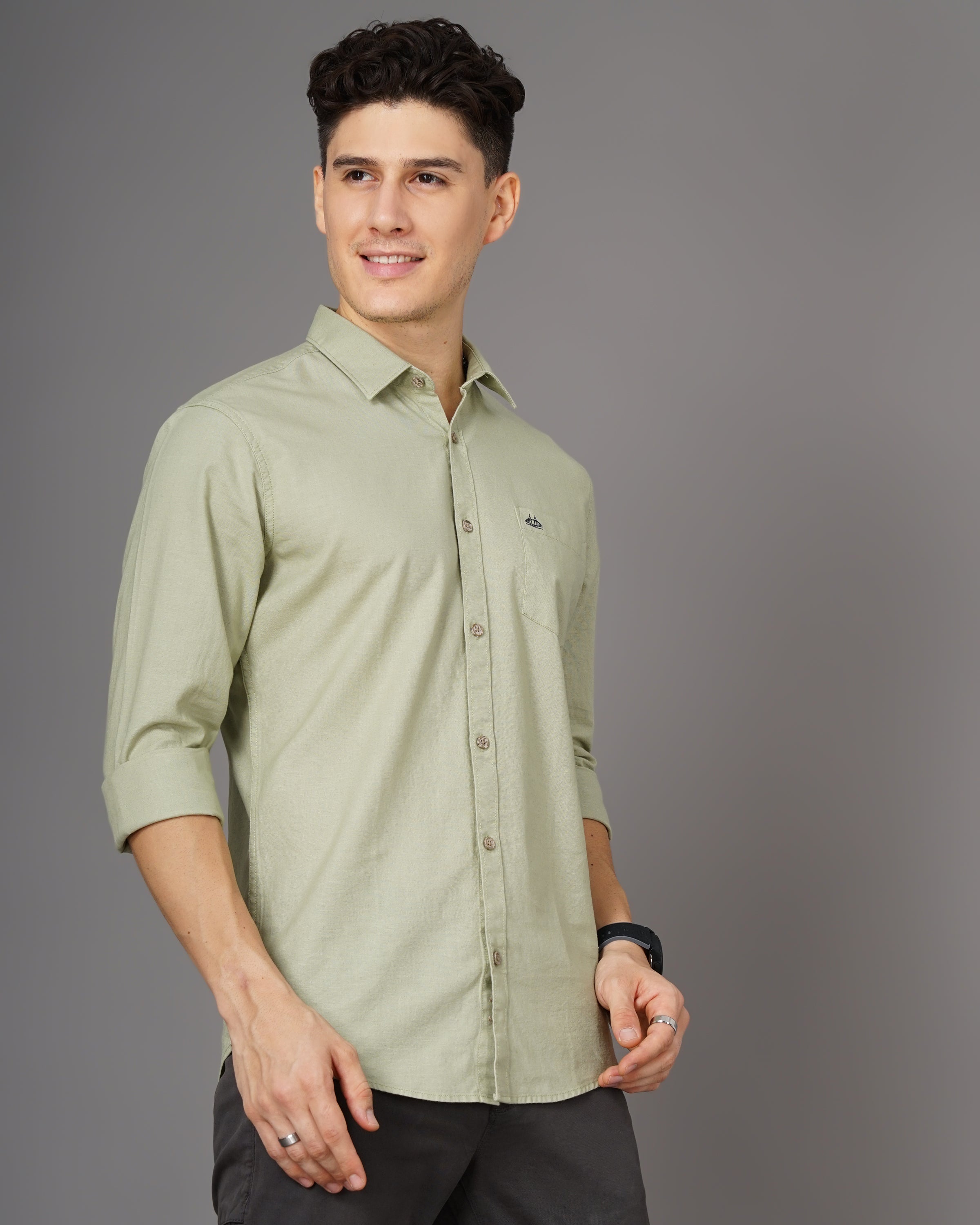 Men's Solid Casual Shirt