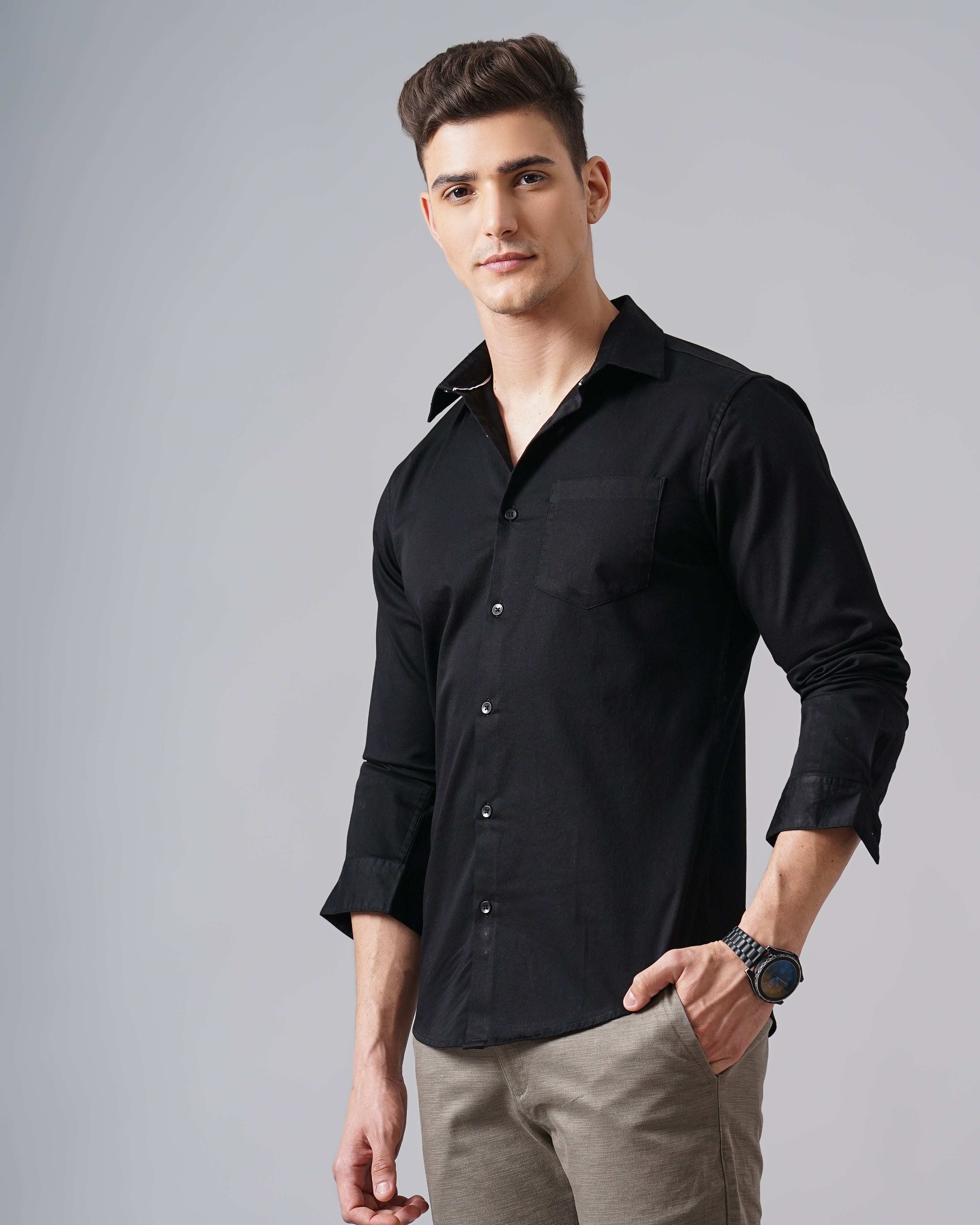 Men's Solid Casual Shirt