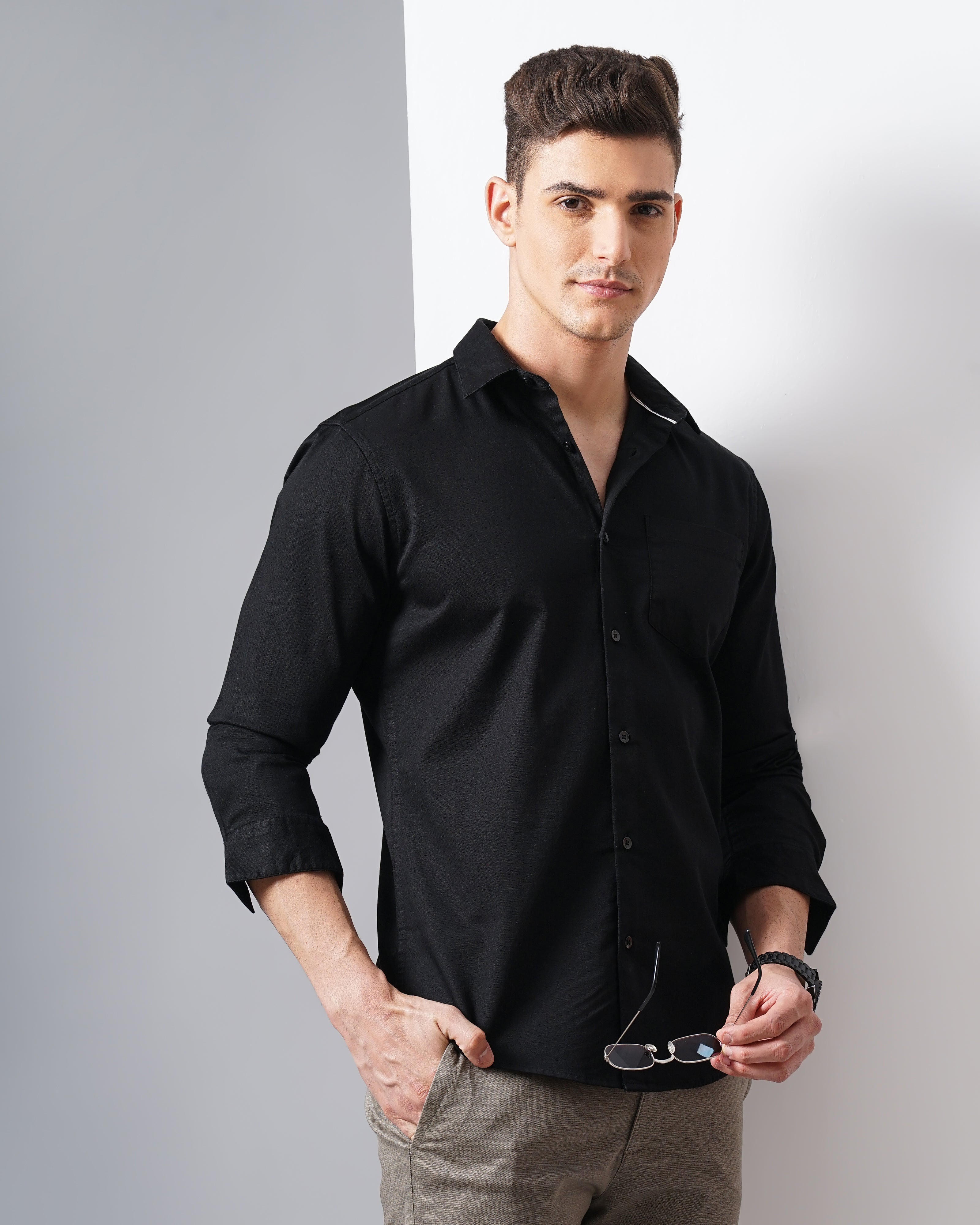 Men's Solid Casual Shirt