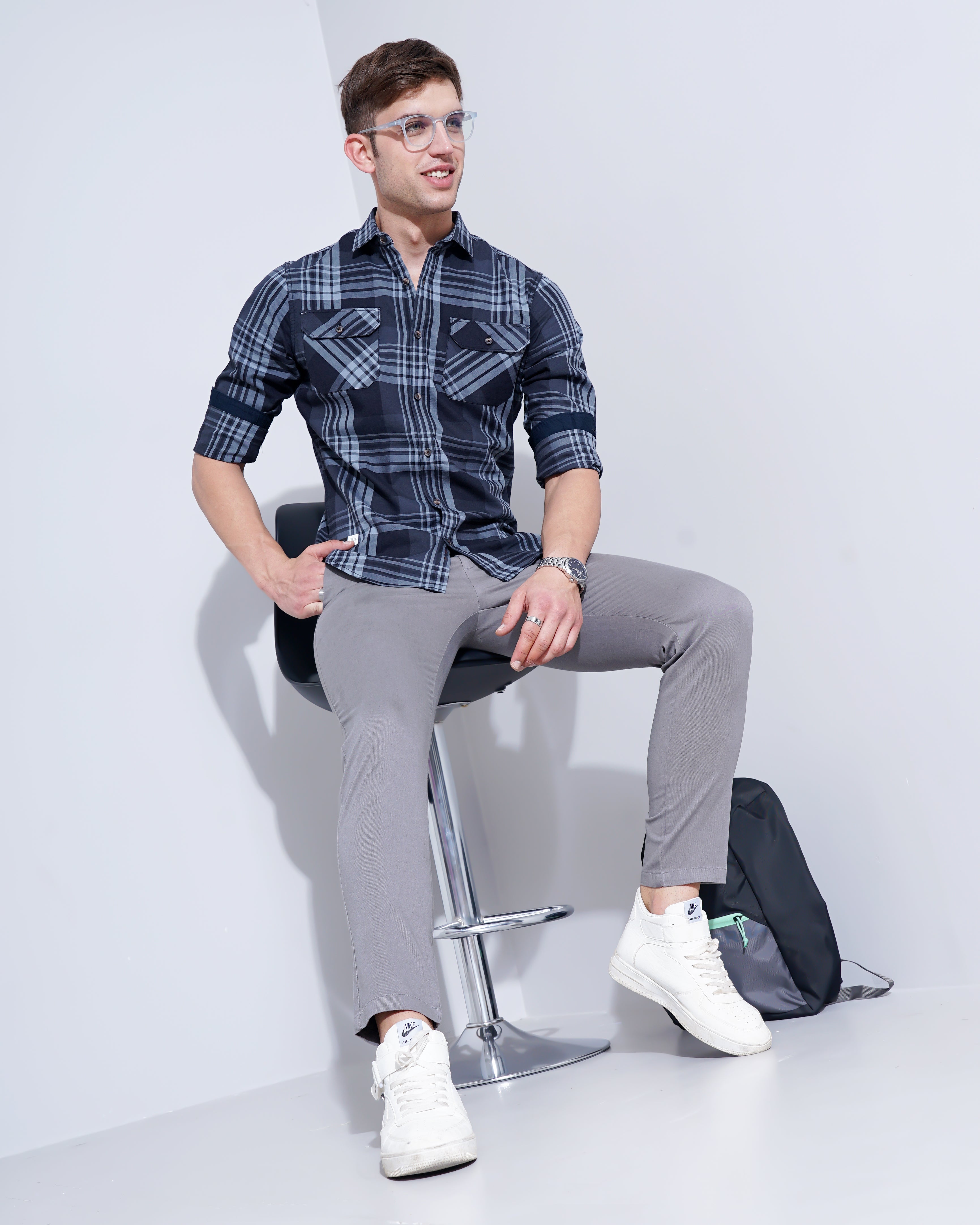 Slim Fit Flat-Front Chinos